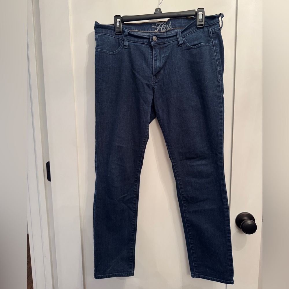 Dark Wash Straight Leg Denim Jeans 10 Short The Flirt Old Navy